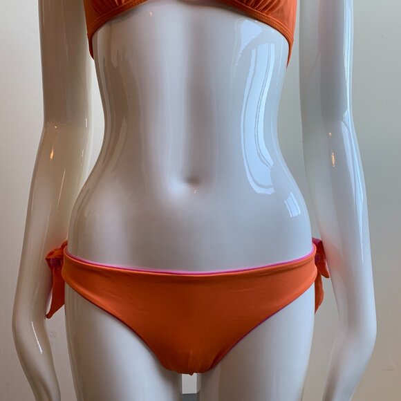 Guess pink & orange solid reversible bikini - Picture 6 of 11